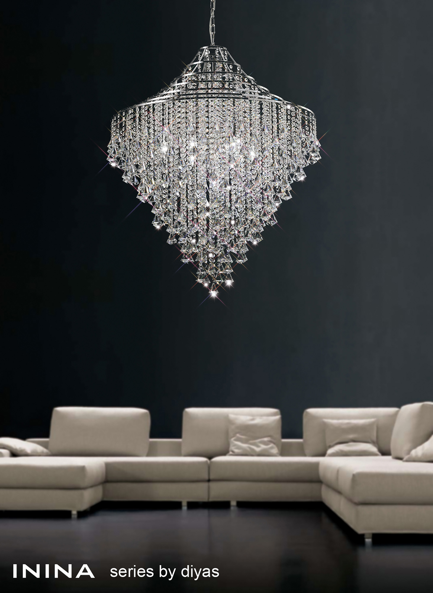 Inina Crystal Ceiling Lights Diyas Contemporary Chandeliers Inina Crystal Ceiling Lights Diyas Contemporary Chandeliers